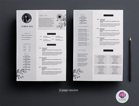 2 Pager Resume Template