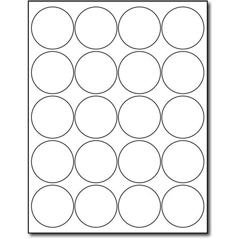 2 Round Label Template 20 Per Sheet