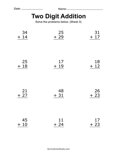 2 digit addition examples