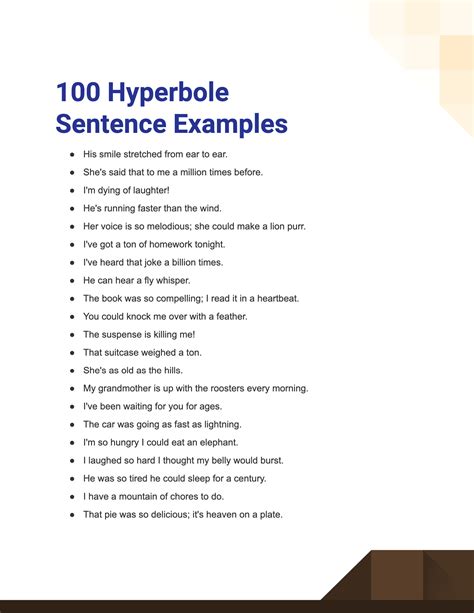 2 example of hyperbole sentence