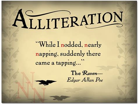 2 examples of alliteration in the raven