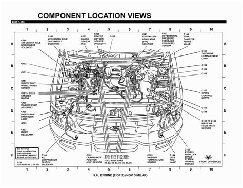 Close-up of the engine bay of a 2004 Ford Expedition SUV, illustrating areas for routine maintenance