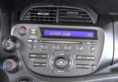 2007 honda fit radio code reset without code
