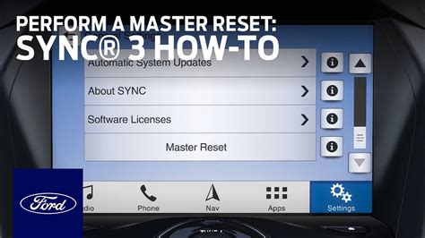 2013 f150 sync master reset