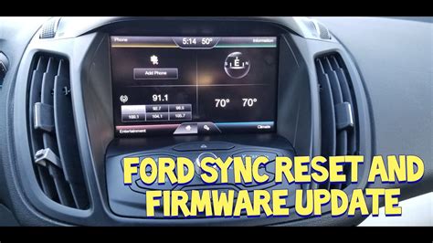 2013 ford sync reset