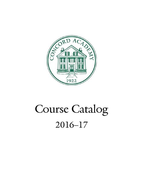2015 16 Course Catalog Warren Wilson