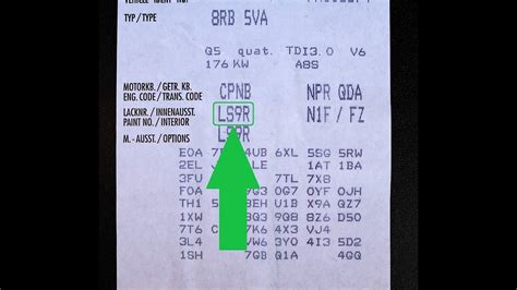 2015 audi a3 paint code location