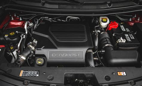 Close-up of the 2016 Ford Explorer Sport's powerful EcoBoost engine