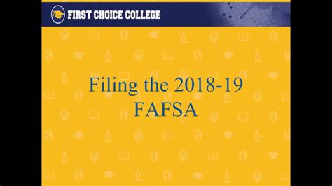 2018 19 Fafsa Walkthrough