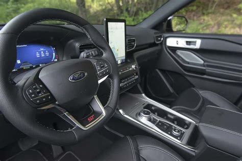 Interior view of a 2020 Ford Explorer ST showcasing its features