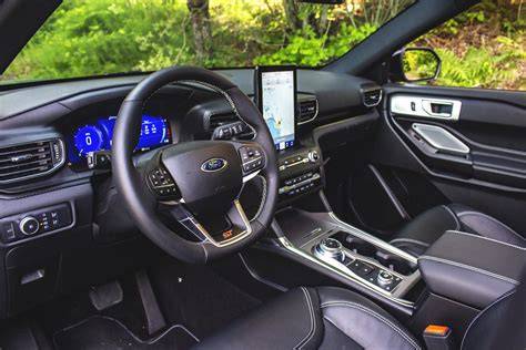 2020 Ford Explorer ST interior with performance-oriented dashboard