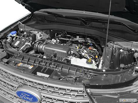 Close-up of the powerful 3.0L EcoBoost V6 engine found in the 2021 Ford Explorer ST.