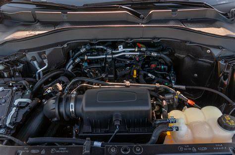 Engine bay of the 2022 Ford Explorer Timberline highlighting its EcoBoost engine