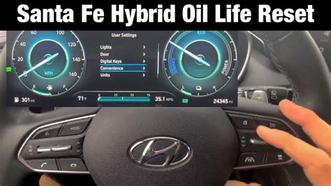2022 hyundai santa fe oil change reset