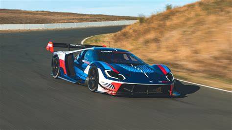 The iconic silhouette of the 2023 Ford GT Mk IV, a symbol of automotive excellence justifying its 2023 Ford GT Mk IV price.