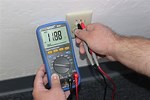220 Vac Outlet Test with Multimeter