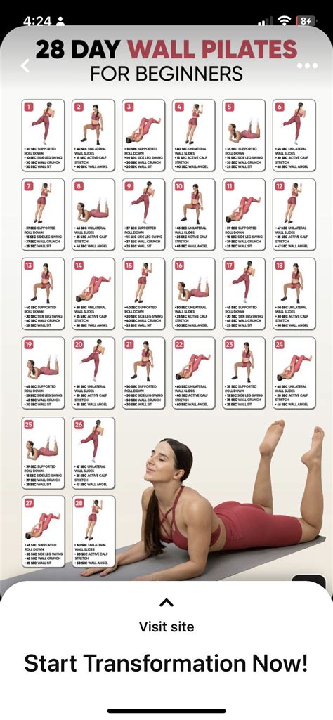 28 Day Printable Wall Pilates