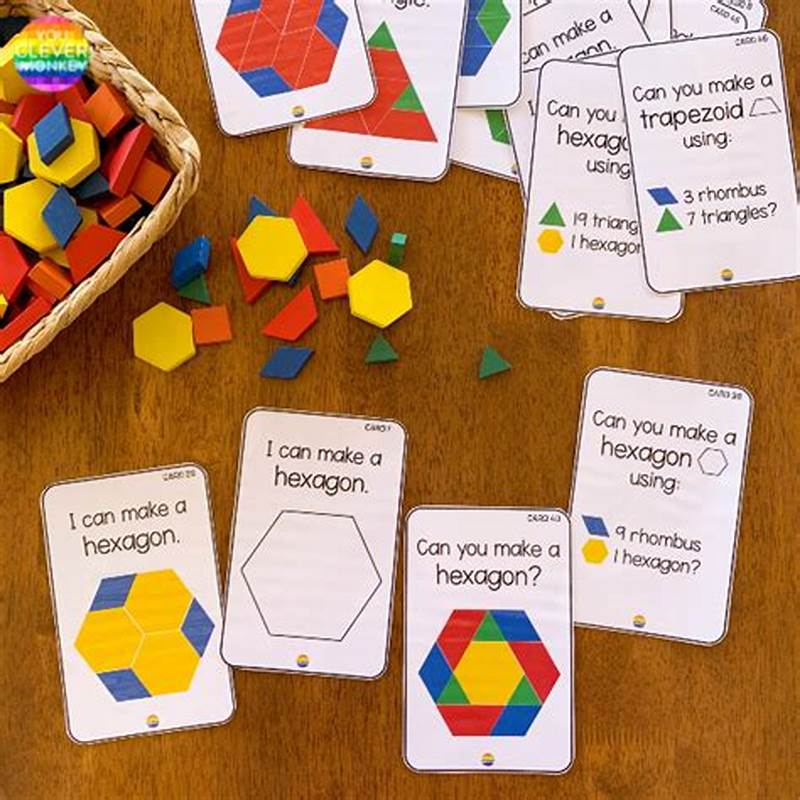 2d Shape Pattern Block Challenge Cards Free