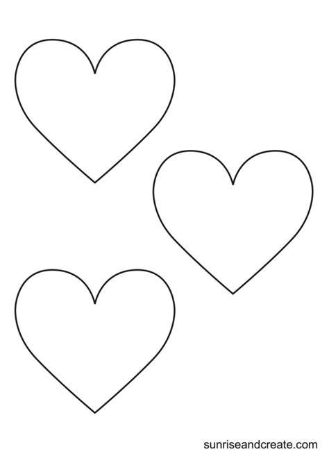 3 And 4 Inch Heart Template Printable