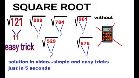 3 digit square root questions