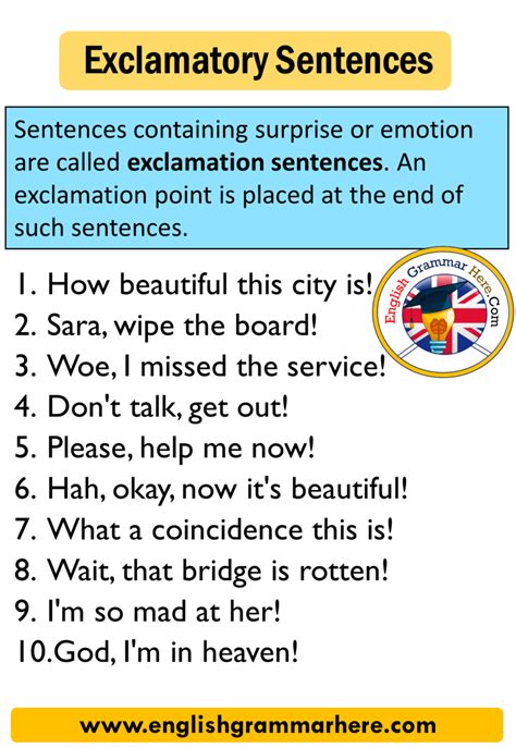 3 example of exclamatory sentence