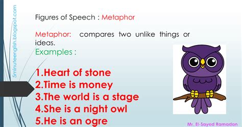 3 examples of metaphor figure of speech