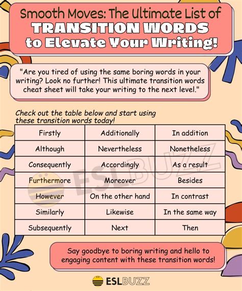 3 letter transition words