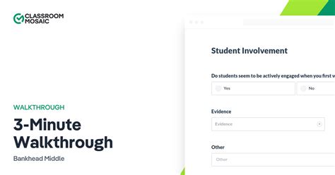 3 Minute Walkthrough Observation Form