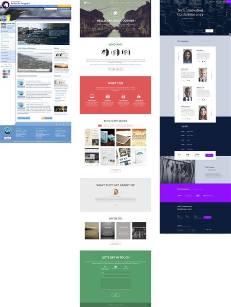 3 page website examples html