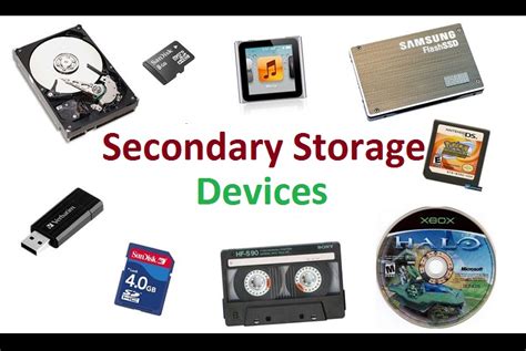 3 types of storage devices with examples and functions