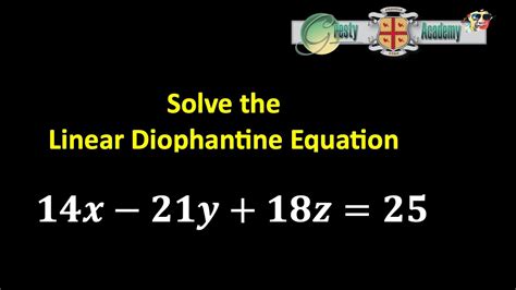 3 variable diophantine equation solver