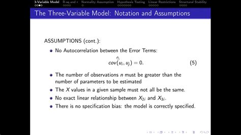 3 variable regression model example