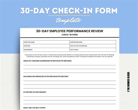 30 Day Check In Template