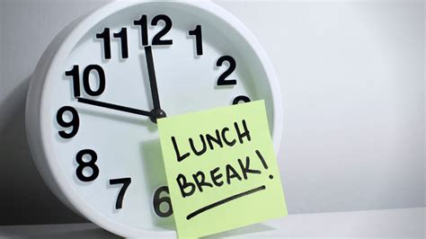 30-minute Lunch Break Chart