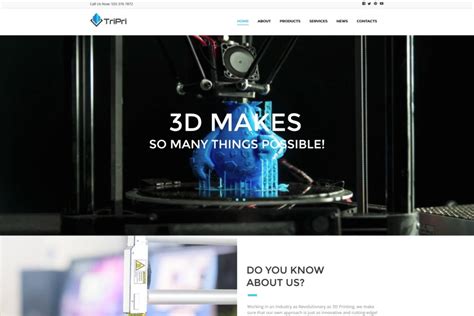 3d Printing Website Template