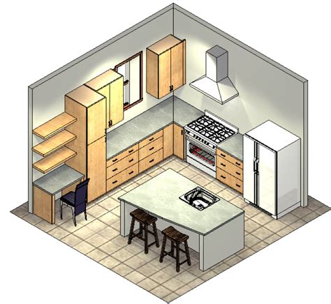 3d kitchen layout