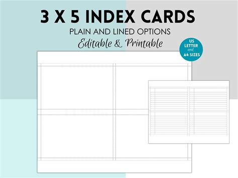 3x5 Index Card Template