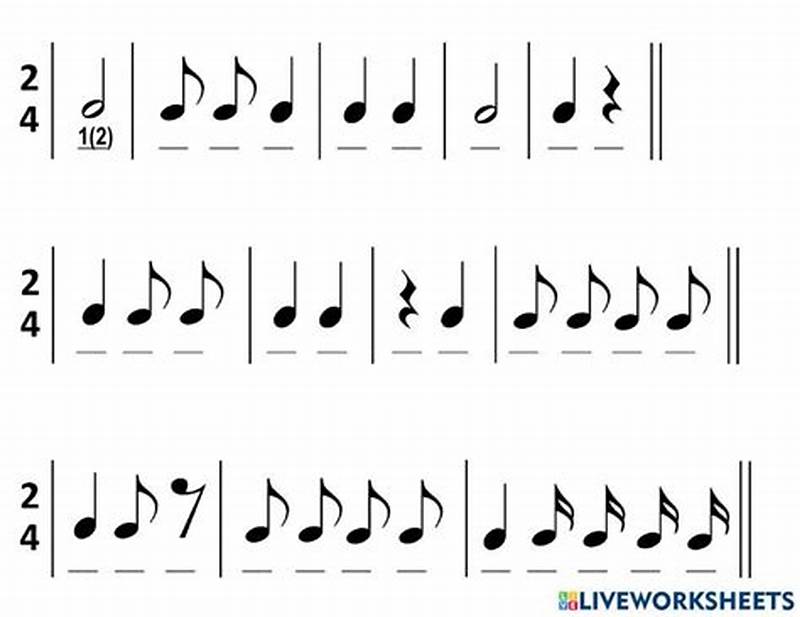 4/4 Rhythmic Pattern Examples