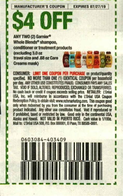 4 Off Garnier Coupon Printable Free