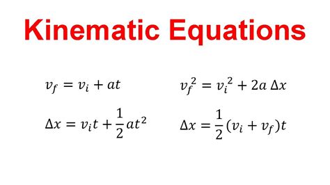 4 basic physics equations