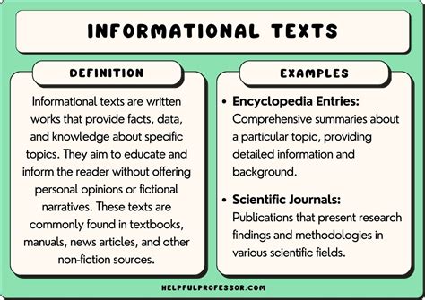 4 types of informational text examples