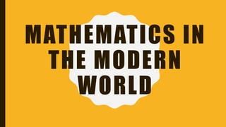 4 types of patterns in mathematics in modern world slide
