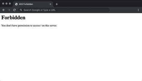 403 Forbidden Error