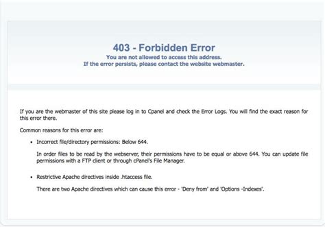 403 Forbidden error