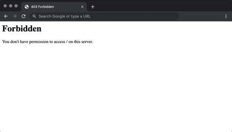 403 forbidden error