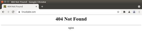 404 Not Found Nginx