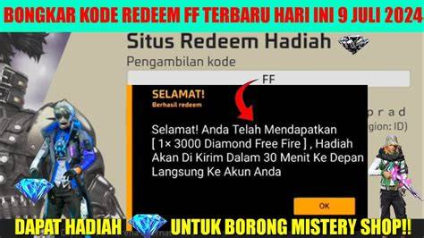 43 Kode Redeem FF 9 Juli