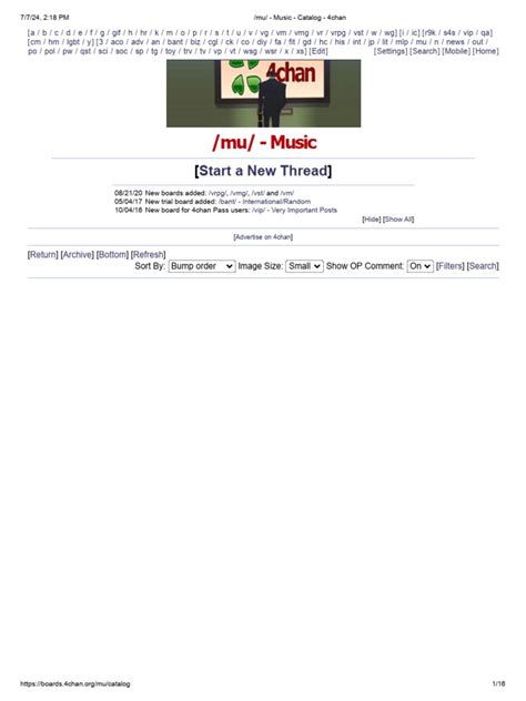4chan Mu Catalog