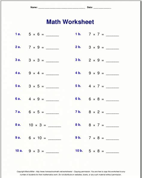 4th Grade Worksheets Free Printable