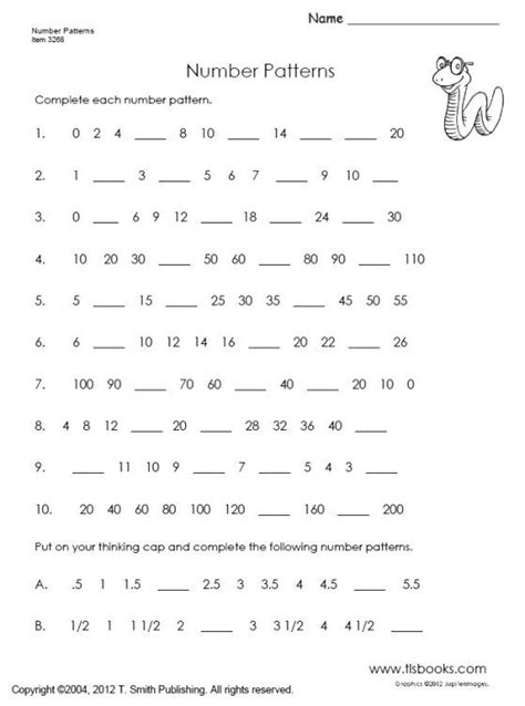 4th grade patterns in maths for class 4